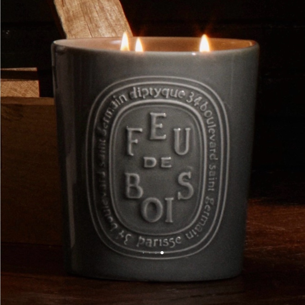 Diptyque Feu De Bois empty candle vessel large